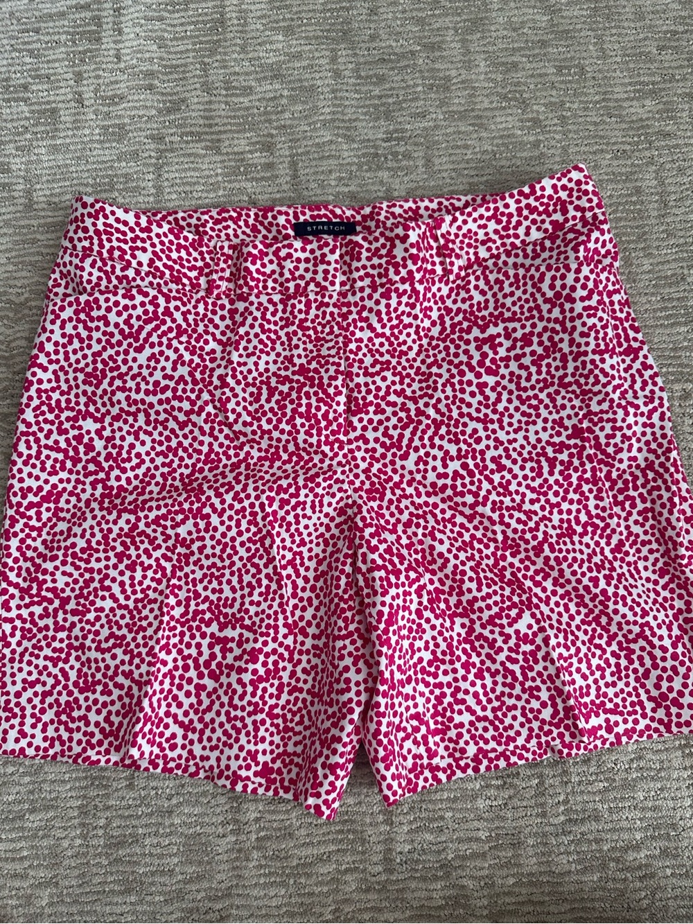 Jones New York Pink and White Dot Print Bermuda Shorts
